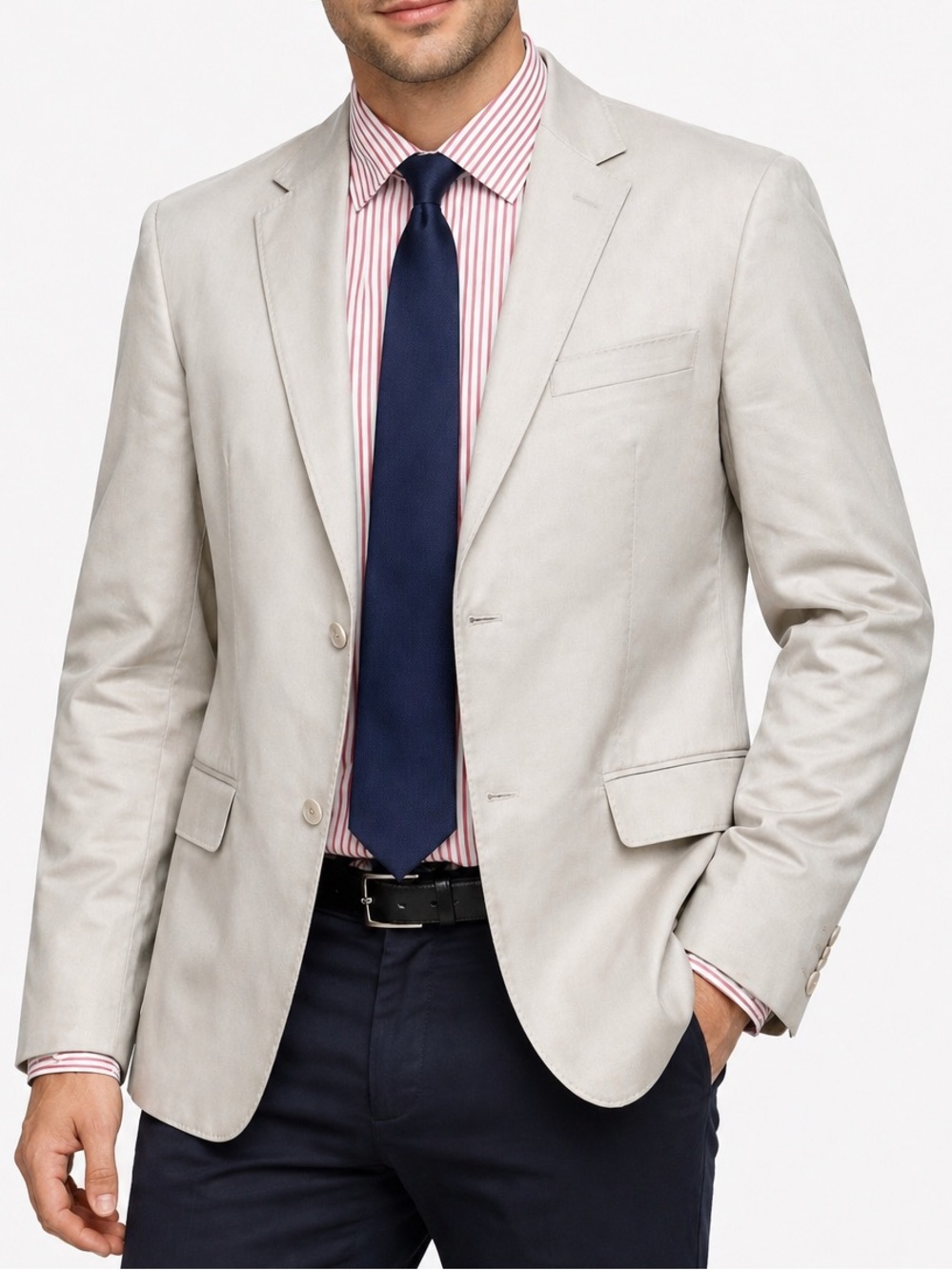 Matinique Elegant 4-Season Men's Cream Blazer - Picture 2 of 11